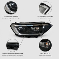 Phare avant droit à LED OEM 17G941036 17G941035 avec DRL à allumage instantané pour VW Jetta VII Sagitar 2019-2024 Berline Compacte