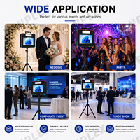 Cabina de Fotos DSLR con Pantalla Táctil HD de 15.6 Pulgadas, Máquina de Selfies para Bodas, Ferias Comerciales y Eventos Corporativos