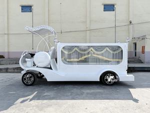 Carro Fúnebre Eléctrico Blanco de Gran Popularidad y Más Vendido con Cortinas Plateadas, Especialmente Diseñado para Servicios Fúnebres - Product Image 4