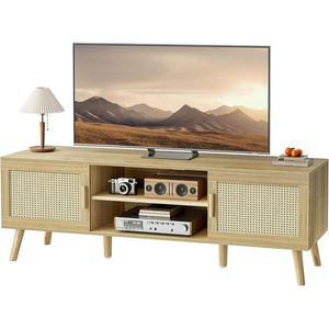 <span class=keywords><strong>Meuble</strong></span> de salon moderne <span class=keywords><strong>meuble</strong></span> <span class=keywords><strong>TV</strong></span> en bois ajustable avec console en rotin <span class=keywords><strong>meuble</strong></span> <span class=keywords><strong>TV</strong></span> pour centre de divertissement - Product Image 1