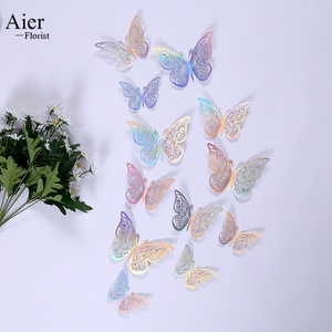 Aierflorist <span class=keywords><strong>Adesivi</strong></span> Murali 3D a Forma di Farfalla, Decorazione Colorata in Metallo con Texture Stereoscopica <span class=keywords><strong>per</strong></span> Casa e Feste - Product Image 3