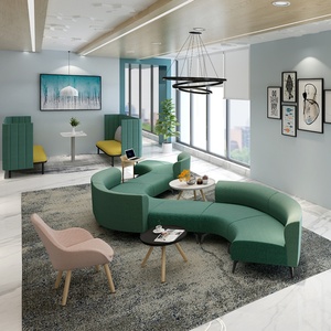Canapé de réception en tissu, design modulaire flexible, dernière tendance - Product Image 3