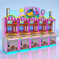 Machine à poussoir de pièces à prix d'usine pour centres de divertissement familial, construite comme une machine d'arcade avec solution de jeu pour 5 joueurs connectables
