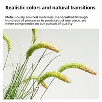 Rumput Buatan Qishuo, Bunga Rumput Gandum, Bahan PET/PVC, Realistis 1:1, Dekorasi Rumah Bergaya Pastoral, Perlengkapan Fotografi