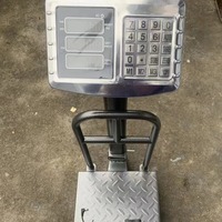 Báscula Digital Electrónica de Plataforma TCS de 150kg/180kg con Barandillas, Báscula Postal, Báscula de Precios