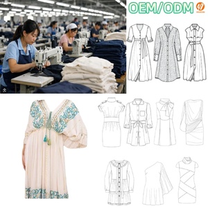 Vestido Largo Elegante Tejido para <span class=keywords><strong>Mujer</strong></span> 5234, Manga Abullonada, Cuello en V, Verano, Maxi, Casual, Uso Diario, Suave, Fluido y Transpirable - Product Image 1