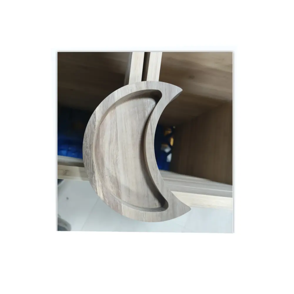 Creativo a forma di mezzaluna vassoio di legno di Cristallo Vassoio di Visualizzazione Bella scatola di immagazzinaggio per Luna Pietre Oli Essenziali per la casa decorativo