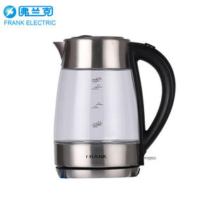กาต้มน้ำไฟฟ้าแก้ว Frank Electric ขนาด 1.7 ลิตร ปิดอัตโนมัติ แบบสองชั้น สำหรับใช้ในครัวเรือน - Product Image 1