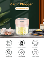 Mini hachoir alimentaire électrique USB, presse-ail, hachoir à ail électrique, acier inoxydable, portable, usage domestique, capacité de 2,1 à 3 L