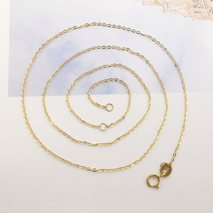 Collar <span class=keywords><strong>de</strong></span> <span class=keywords><strong>Cadena</strong></span> Sólida <span class=keywords><strong>de</strong></span> <span class=keywords><strong>Oro</strong></span> Amarillo <span class=keywords><strong>de</strong></span> 18K al por Mayor <span class=keywords><strong>para</strong></span> <span class=keywords><strong>Mujer</strong></span>, <span class=keywords><strong>Cadena</strong></span> Delgada y <span class=keywords><strong>Plana</strong></span> <span class=keywords><strong>de</strong></span> 9K, 14K y 18K, Joyería <span class=keywords><strong>de</strong></span> Eslabones Pequeños <span class=keywords><strong>para</strong></span> Regalo - Product Image 5