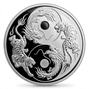 Pièce de monnaie commémorative Panda authentique plaquée argent, en métal fin, ronde, pour un investissement sécurisé et une collection numismatique - Product Image 2