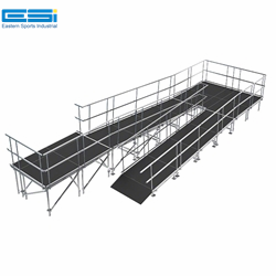 ESI Universal Switchback ADA <span class=keywords><strong>Rampe</strong></span> pour fauteuil roulant avec palier pour étages hauts de 40 pouces scène modulaire en <span class=keywords><strong>aluminium</strong></span> scène en <span class=keywords><strong>aluminium</strong></span> - Product Image 4