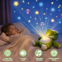 Peluche apaisante pour bébé avec projection d'étoiles, veilleuse et musique apaisante pour nourrissons et tout-petits