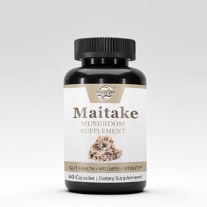 Cápsulas de Hongo Maitake OEM - Extracto Puro de Grifola Frondosa, Antioxidante, Apoya la Salud Cerebral e Inmunológica, Vegano, Suplemento para la Salud - Product Image 1