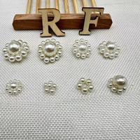 Nouvelle mode perles rondes en plastique perles fleur accessoires perle boutons pour vêtements décorations accessoires de couture