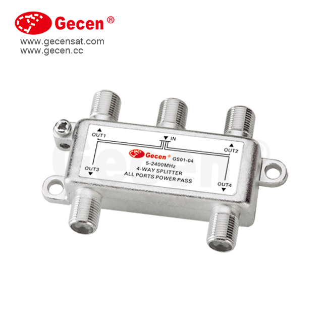 Gecen 5-2400Mhz 4 WAY Satellite Splitter GS01-04
