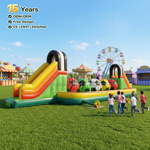 Pista <span class=keywords><strong>de</strong></span> Obstáculos Inflable Comercial con Bolas Gigantes, Juego Interactivo <span class=keywords><strong>de</strong></span> Desafío Wipeout para Alquiler en Eventos y Fiestas - Product Image 1
