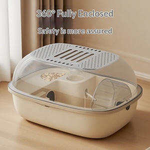 USMILEPET Cage à <span class=keywords><strong>hamster</strong></span> très vendue en plastique transparent panoramique de luxe <span class=keywords><strong>extra</strong></span> <span class=keywords><strong>large</strong></span> Villa Nid d'ours en or Fournitures pour animaux de compagnie - Product Image 3
