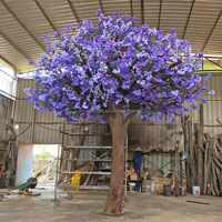 Grand arbre artificiel NINI, faux arbre à fleurs, grand arbre artificiel Jacaranda violet pour décoration intérieure, extérieure et de mariage
