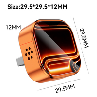 Mini adaptateur sans fil CarPlay Orange, adaptateur Android Auto, plug and play, 2 en 1, dongle CarPlay personnalisable en usine
