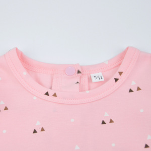 เสื้อยืดเด็กแขนระบายลายกราฟิก เนื้อผ้านุ่ม ใส่สบายสำหรับฤดูร้อน MOQ ต่ำ - Product Image 4