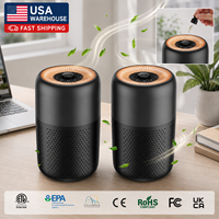 Purificateur d'air miniature portable pour petite pièce, bureau, avec contrôle des odeurs, éclairage nocturne silencieux et économie d'énergie, avec OEM ODM CE RoHS FCC