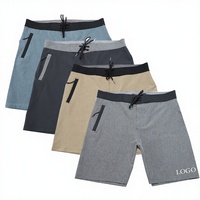 Shorts de sport d'été pour homme, extensibles 4 directions, taille élastique, imprimés, séchage rapide, respirants, pour la plage, le surf, la course, la natation, le surf de milieu de planche et la gym