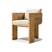 Hochwertiges Teak-Luxus-Gartenmöbelset im nordischen Stil, wetterfest, für Hotel, Villa, Restaurant und Garten.