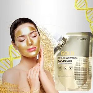 Retinol Snake Venom Peptide 24K Gold Mask Moisturizing Skin Care Peel Off Gold Face Mask For Wrinkles
