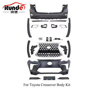 Kits de carrosserie les plus récents pour Toyota Fortuner <span class=keywords><strong>2016</strong></span>-2020, mise à niveau vers l'apparence Lexus, pare-chocs avant et arrière - Product Image 6