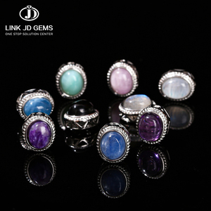 JD GEMS Aleación de piedras preciosas semipreciosas Multi & Mix Accesorios de piedras preciosas Caja mágica de aleación ovalada natural para la fabricación de joyas - Product Image 1