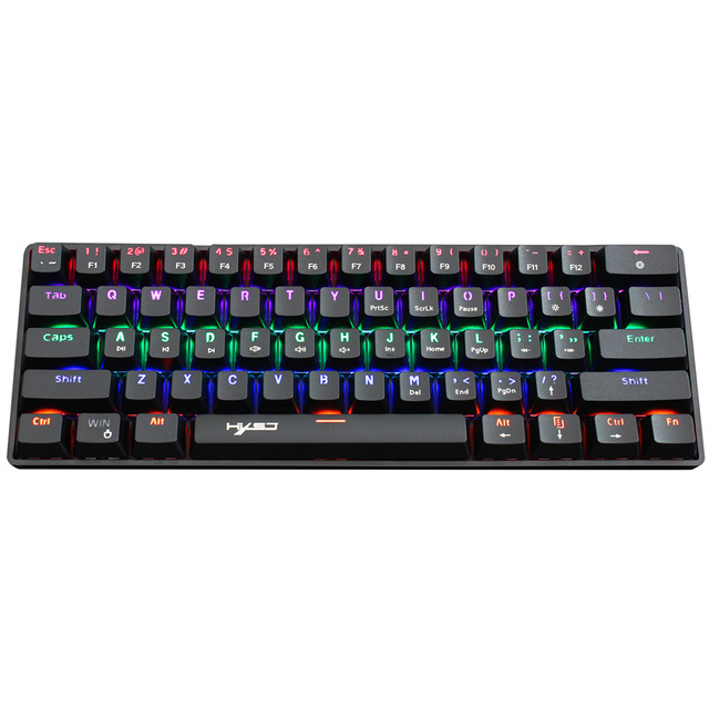 New 61 Key V900 Mechanical Keyboard Compact Mini Cyan Switch Keyboard Full Key Conflict-Free Colorful Backlight