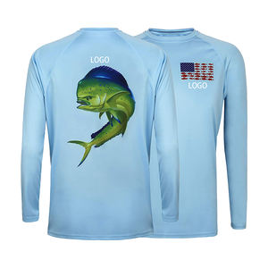 Camisa de pesca de manga larga con protección UV para hombre de alta calidad, logotipo impreso personalizado, elástico en 4 direcciones, de talla grande, impermeable - Product Image 2