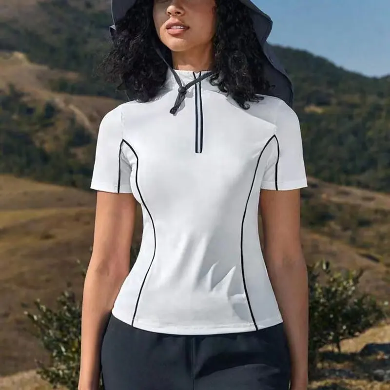 Высококачественная дешевая летняя Стильная Спортивная одежда с коротким рукавом Повседневная модная футболка поло для женщин