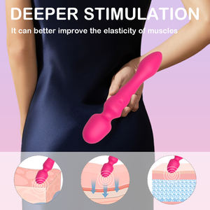 Ensemble de <span class=keywords><strong>films</strong></span> <span class=keywords><strong>érotiques</strong></span> féminins AV avec vibrateur chauffant à double moteur, jouet sexuel pour adultes, bâton de massage, dispositif d'auto-stimulation - Product Image 5