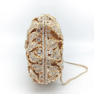 Borsa da sera di lusso fatta a mano da <span class=keywords><strong>donna</strong></span> con strass impreziosita da design e diamanti accessori per feste da sposa - Product Image 5
