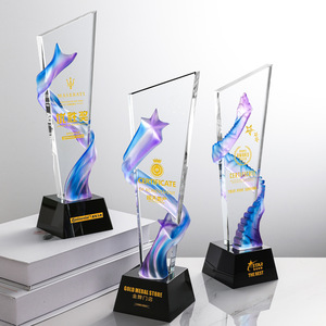 Trofeo de Cristal con Grabado Láser, Regalo Empresarial Duradero para Premios de Reuniones Anuales - Product Image 2