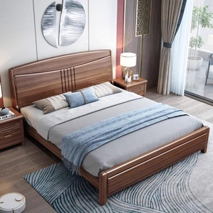 Hot Sale Modern Home Bedroom Furniture Classic Wholesale Solid Wood <b>Double</b> Size <b>Storage</b> <b>Bed</b> Design Wooden <b>Beds</b> With Drawer RJ-80 - Product Image 5