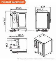 Four combiné commercial, four à vapeur et à convection, four électrique multifonction pour boulangerie