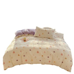 Sang Trọng 4PC Bông Tấm Ga Giường Đặt Vua Nữ Hoàng Kích Thước Dệt Tấm Ga Giường Đặt Cho Nhà Sử Dụng Đồng Bằng Phong Cách Đôi Kích Thước Sang Trọng Duvet Cover Set - Product Image 4