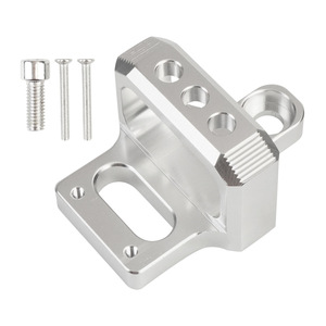 3 Port Solenoid Valve Mounting <b>Bracket</b> For Mac Aem Booster Controller Aluminum Alloy Black <b>Silver</b> 4.8cm X 6.5cm - Product Image 3