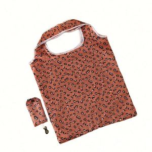 Customizable 210D Polyester RPET Eco-Friendly <b>Foldable</b> Oxford Carry Shopping <b>Bag</b> New Design Geometric Logo for Travel Reusable - Product Image 5