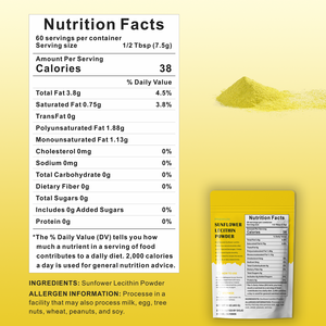 MOQ rendah organik ODM & OEM kualitas tinggi bunga matahari lesitin bubuk rasa jenis kedelai & bunga matahari zat aditif makanan - Product Image 6