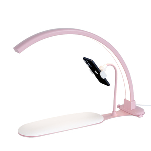 Lámpara de Escritorio LED de Media Luna 3 en 1 con Reposabrazos, 36W, Moderna e Inteligente, con Luz <span class=keywords><strong>UV</strong></span> LED y Soporte <span class=keywords><strong>para</strong></span> Teléfono Celular - Product Image 5