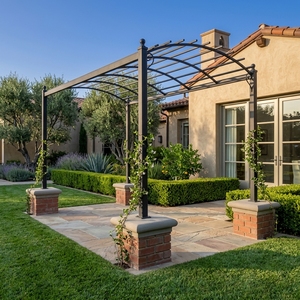 <span class=keywords><strong>Barandilla</strong></span> Contemporánea de Hierro y Acero con Vidrio para Exteriores, Uso en Granjas, Parques, Hoteles y Escuelas, Diseño Victoriano, Pérgola de Malla, Color Personalizado - Product Image 5