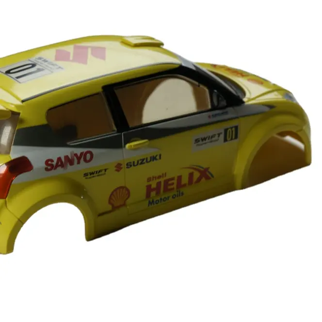 Yellow racing car shell IW05 BEST CAR RC CAR 1/28 INCLUDE portage