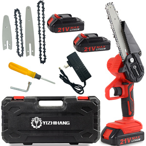 Mini tronçonneuse sans fil portable F FDLJ 21v 4/6 pouces à moteur sans balais pour l'élagage des arbres, le jardinage et la coupe du bois - Product Image 4