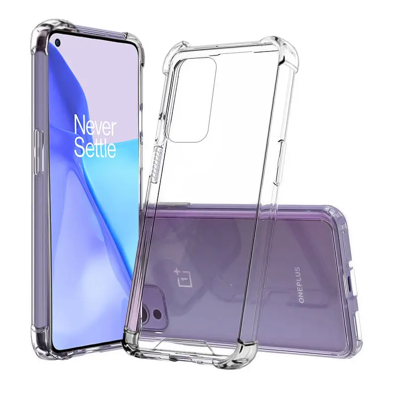 1.5MM Four Corners Shockproof Transparent Clear Acrylic Pc Tpu Hard Case For Oneplus 9