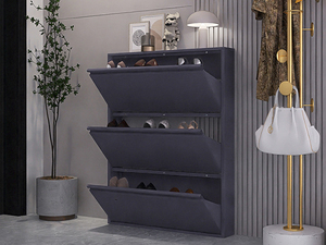 <span class=keywords><strong>Armoire</strong></span> à chaussures en acier à trois niveaux réglables pour la maison, le salon, les chambres, les hôtels, les hôpitaux, les écoles - Product Image 2