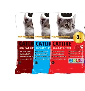 Dust Free Strong Agglomeration And Deodorization Clumping Ball Shape Cat Litter Sand Premium Clumped Bentonite Cat Litter